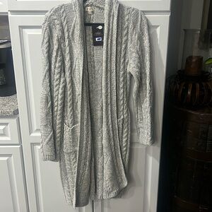 POL knit hooded cardigan sweater